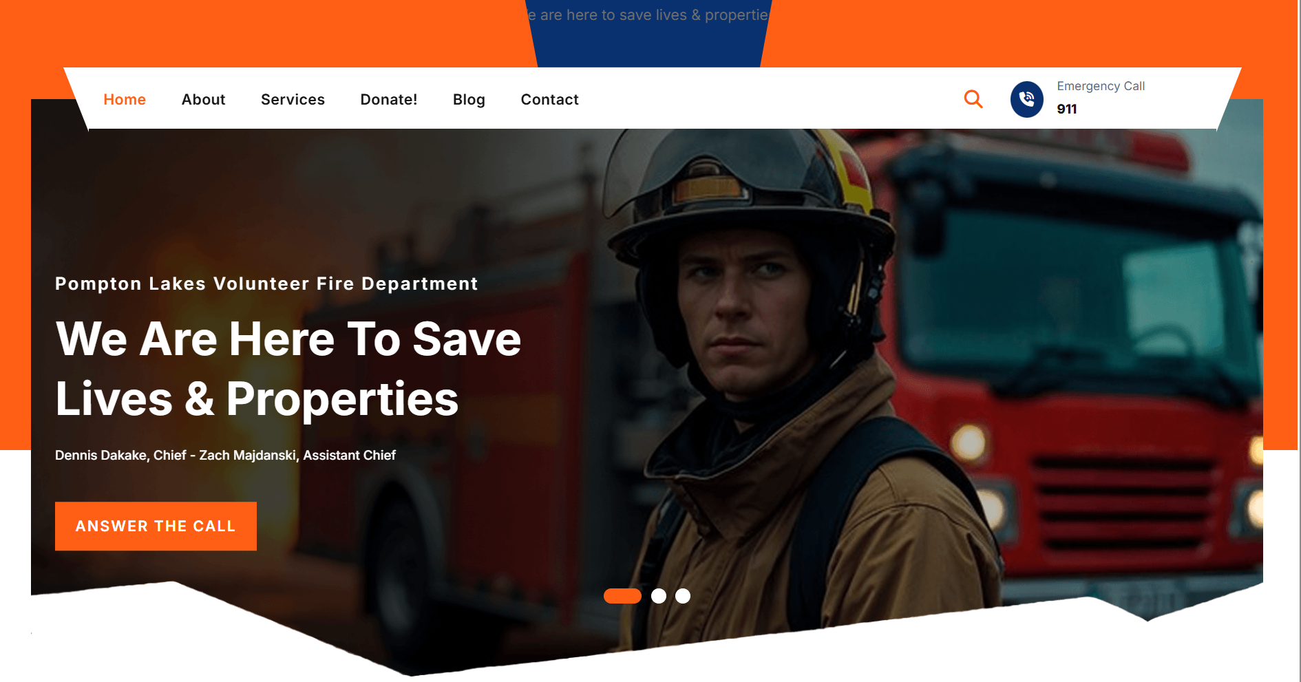 Current plvfd.org homepage